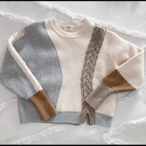 Aritzia Wilfred Color Block Sweater